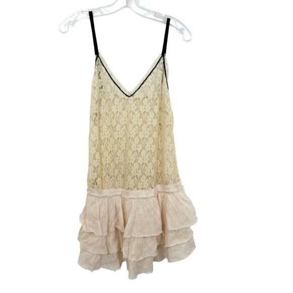 Free People FP One Violette Slip Dress Lace Cream Boho Indie - Size Small - Picture 1 of 6
